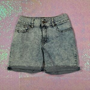 Metro Blues Light Acid Wash High-Waisted Mom Shorts ★彡